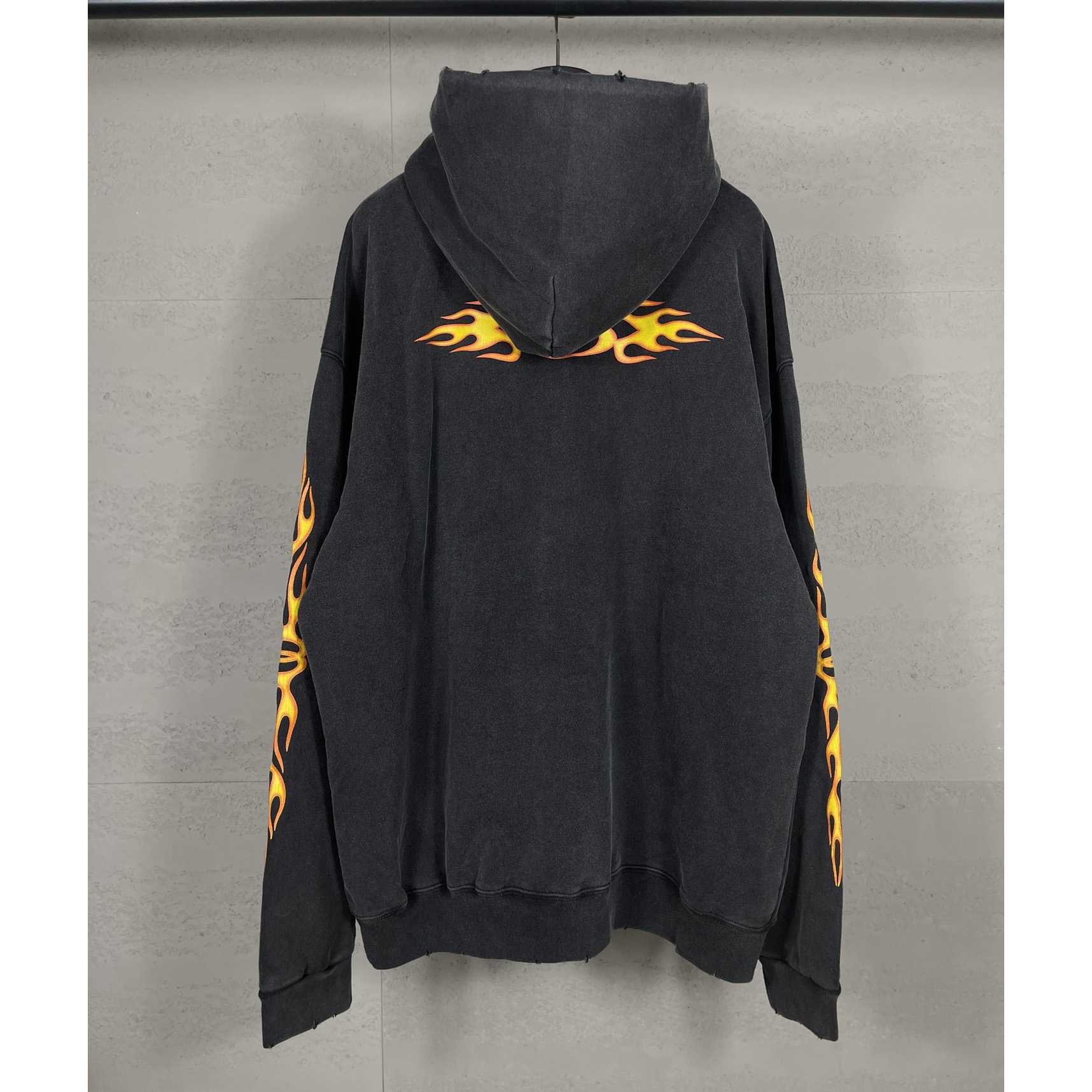 Balenciaga Oversized Flame Hoody - DopestKickz