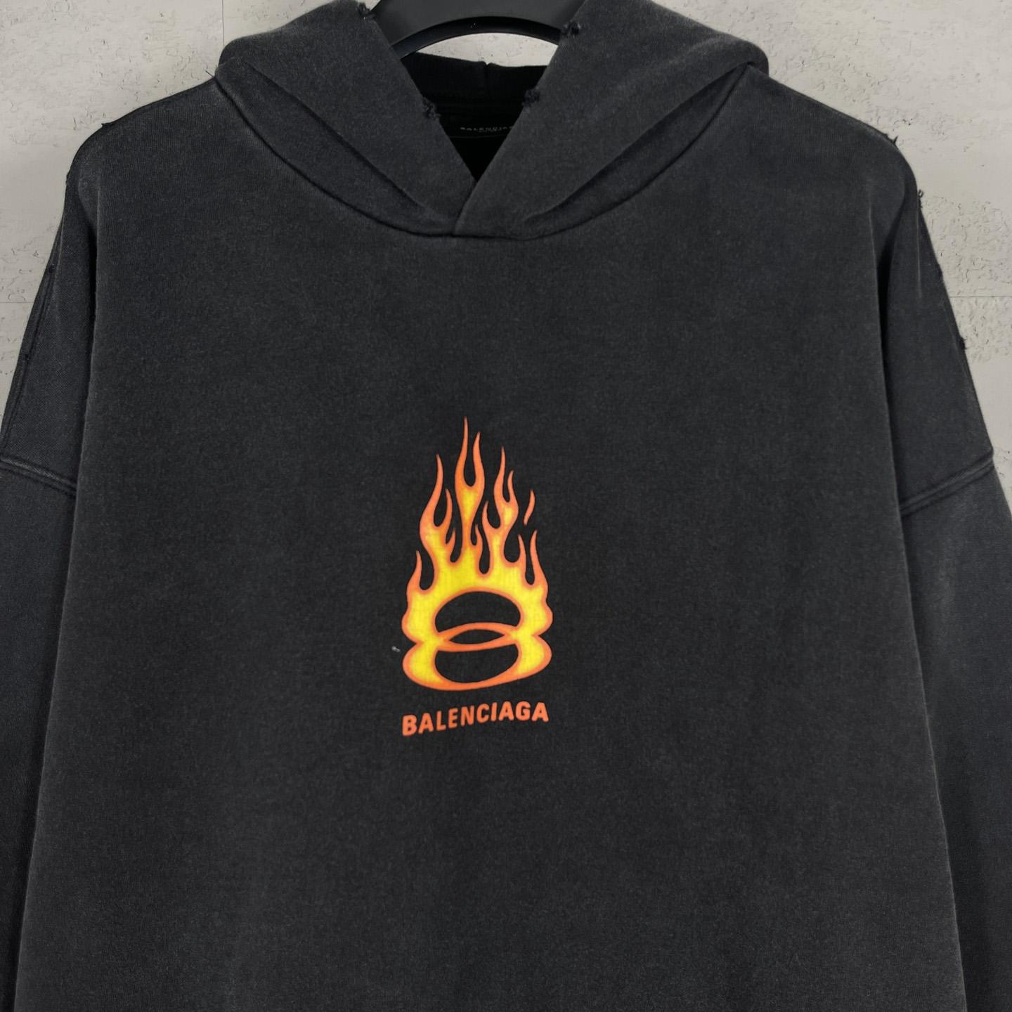 Balenciaga Oversized Flame Hoody - DopestKickz