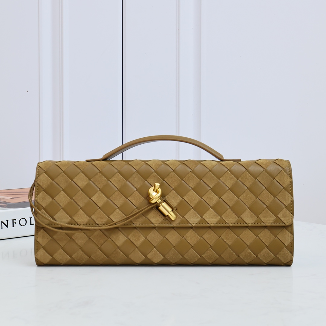 Bottega Veneta Long Clutch Andiamo With Handle - DopestKickz