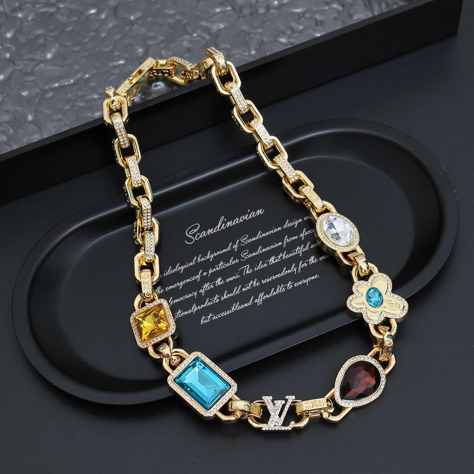 Louis Vuitton Paradise Stone Necklace  M01875 - DopestKickz