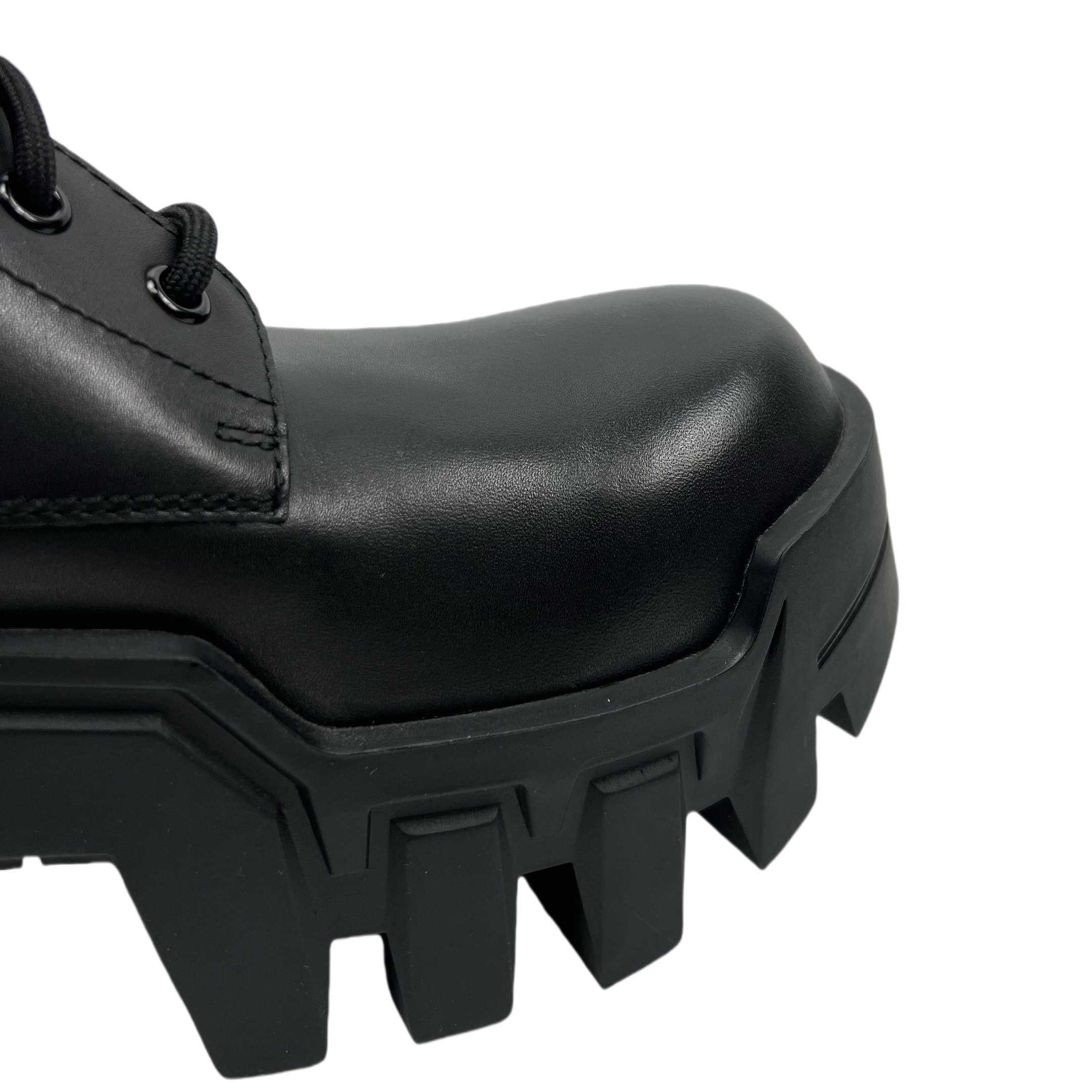 Balenciaga Bulldozer Lace-Up Boot In Black - DopestKickz