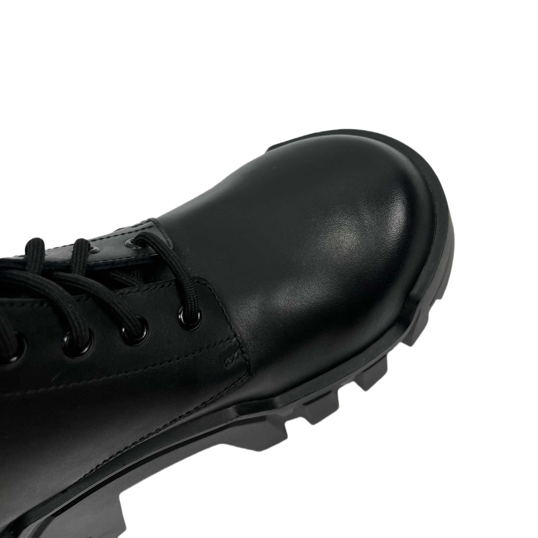 Balenciaga Bulldozer Lace-Up Boot In Black - DopestKickz