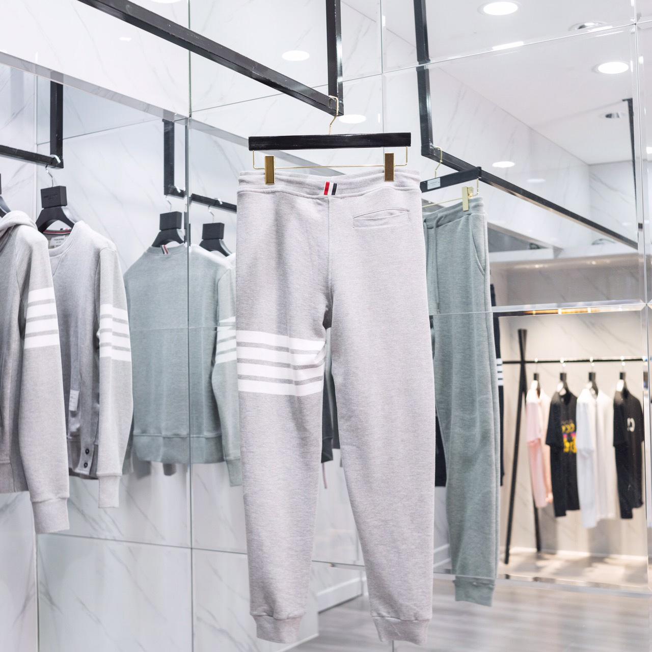 Thom Browne 4-Bar Cotton Track Pants - DopestKickz