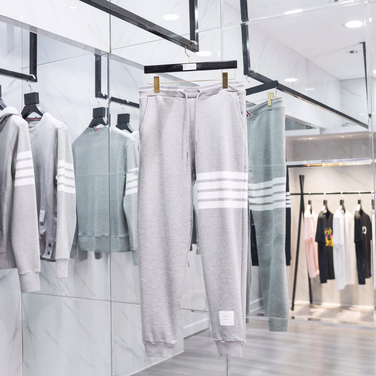 Thom Browne 4-Bar Cotton Track Pants - DopestKickz