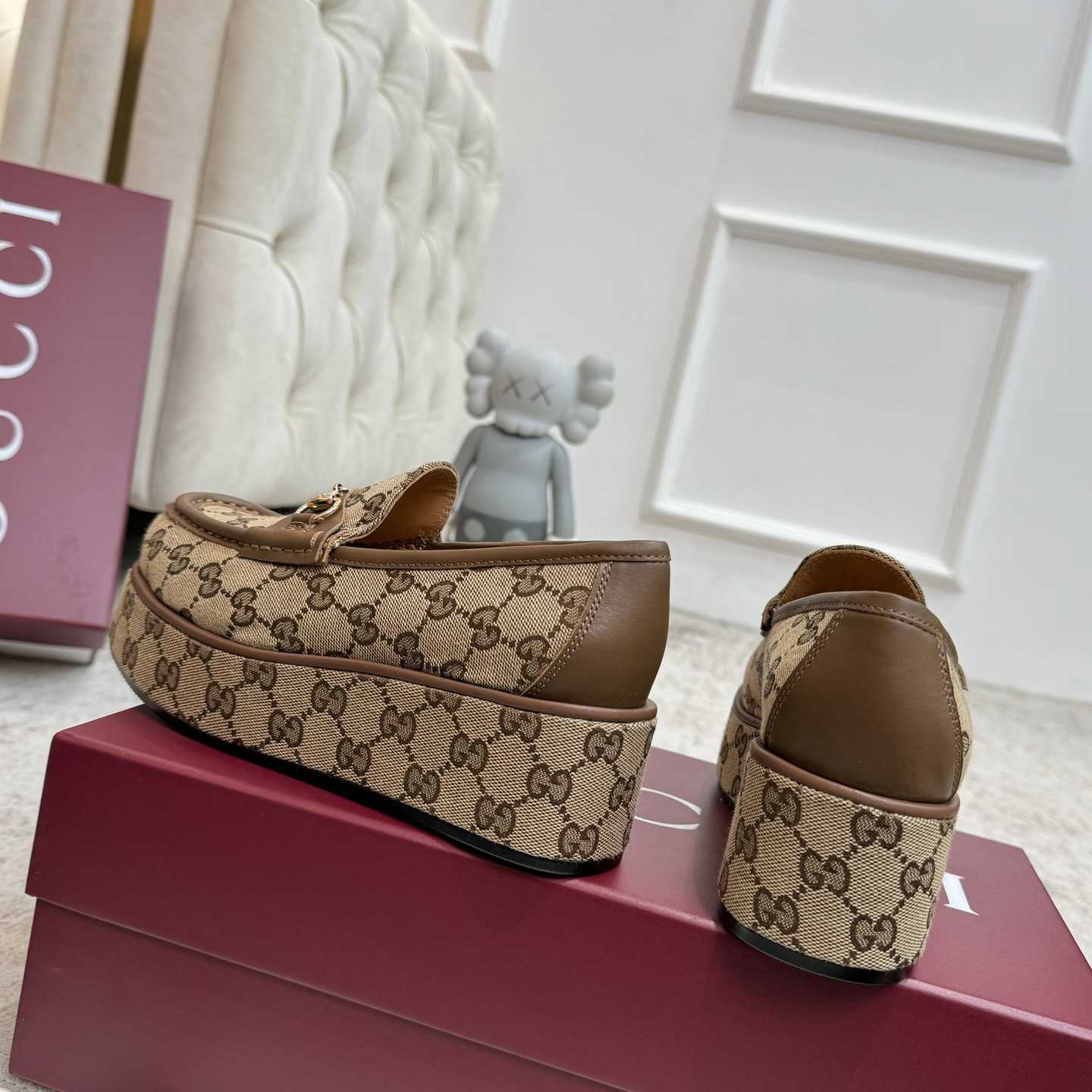 Gucci Women's Horsebit Wedge Loafer - DopestKickz