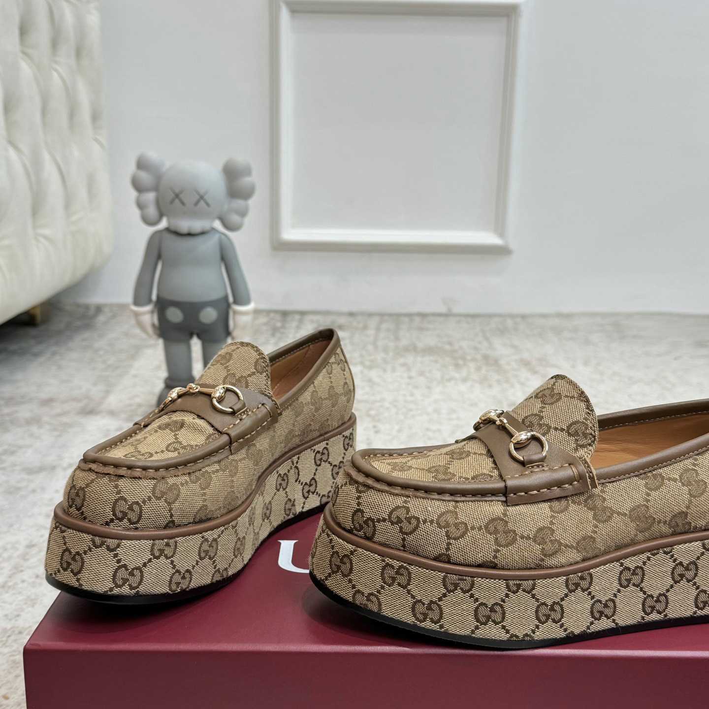 Gucci Women's Horsebit Wedge Loafer - DopestKickz