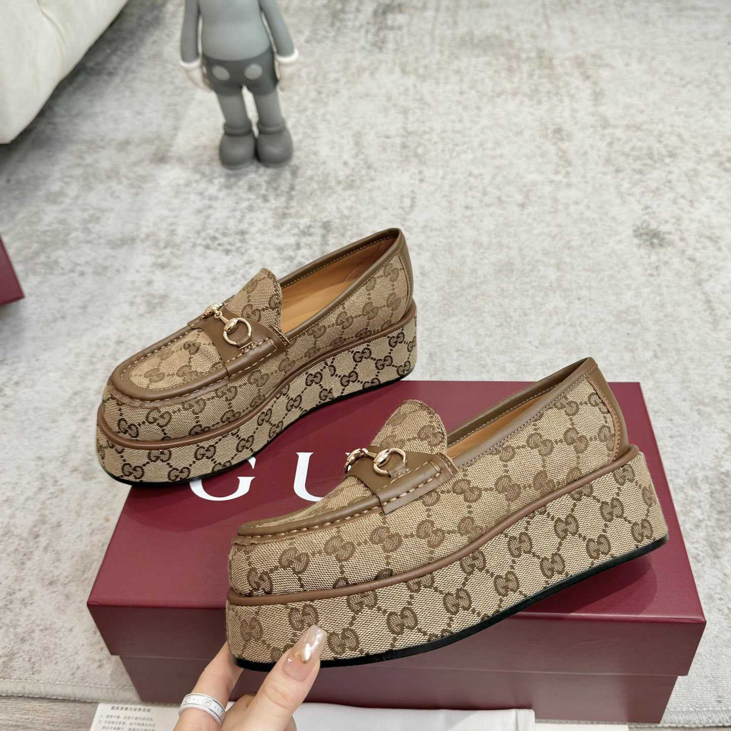 Gucci Women's Horsebit Wedge Loafer - DopestKickz