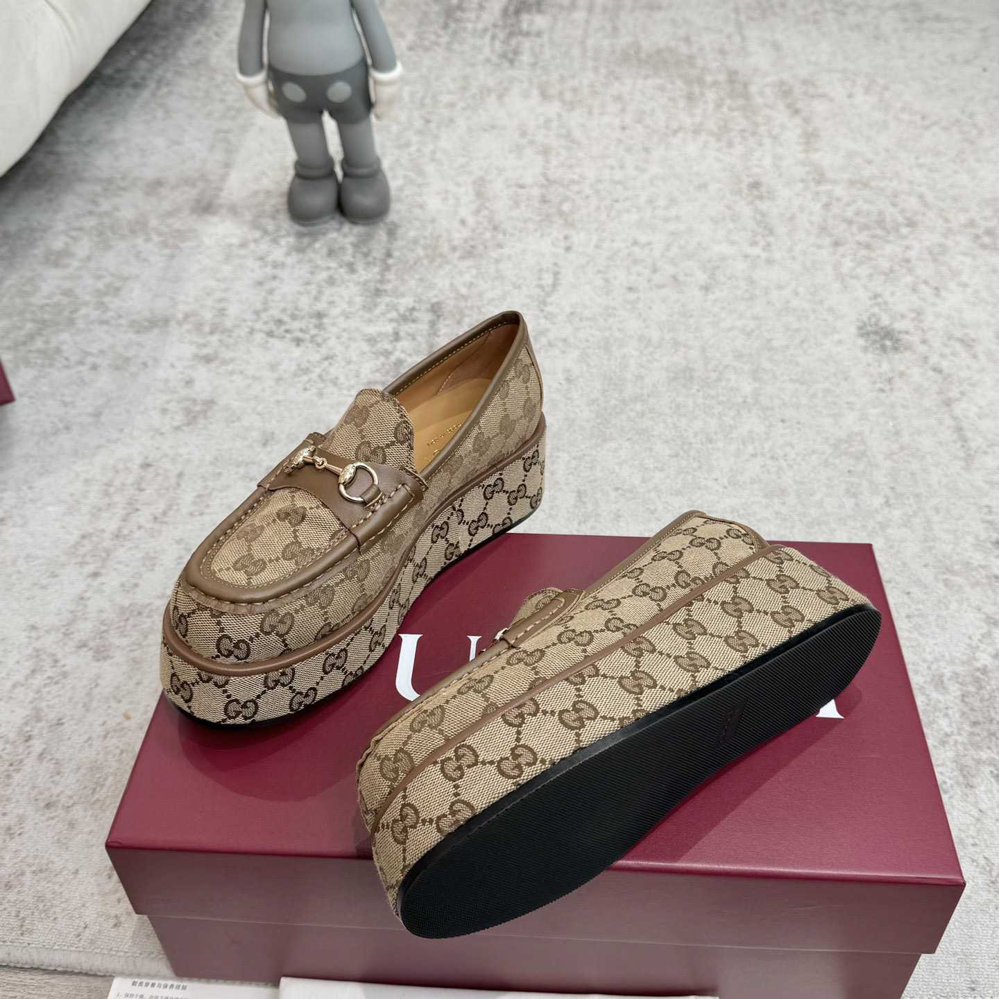 Gucci Women's Horsebit Wedge Loafer - DopestKickz