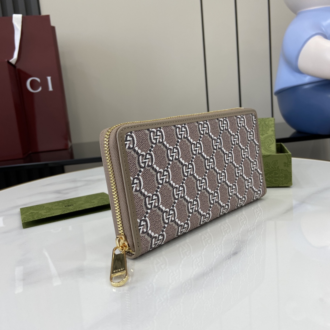 Gucci Zip-around Wallet With GG Shadow - DopestKickz