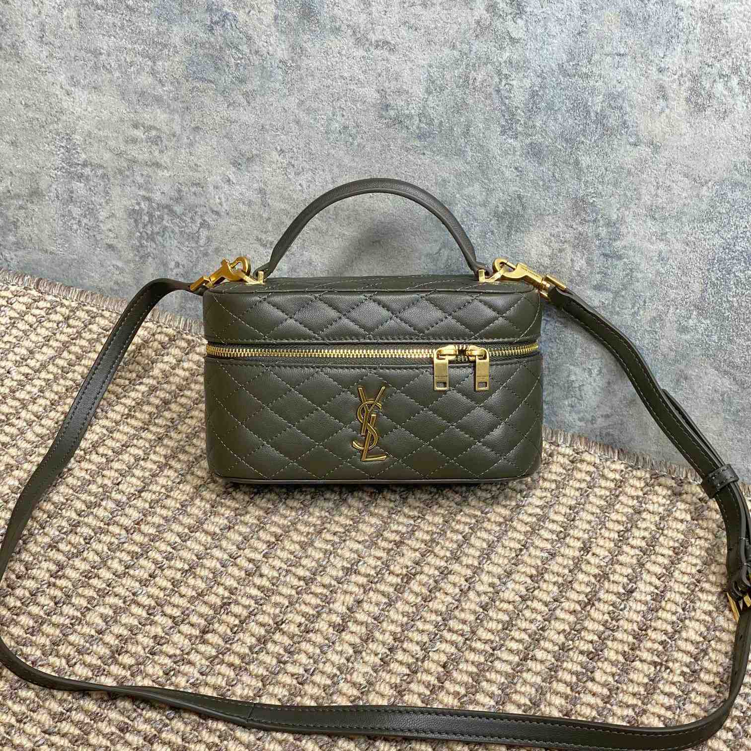 Saint Laurent Gaby Vanity Bag In Lambskin - DopestKickz