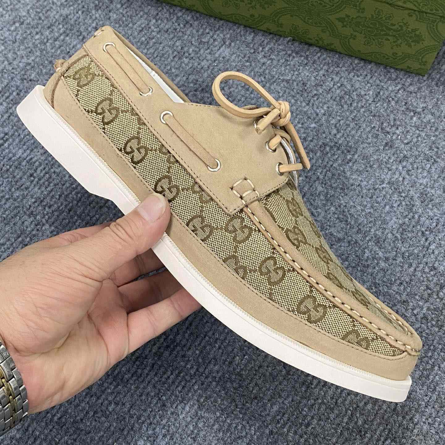 Gucci Men's Original GG Lace-up Loafer - DopestKickz