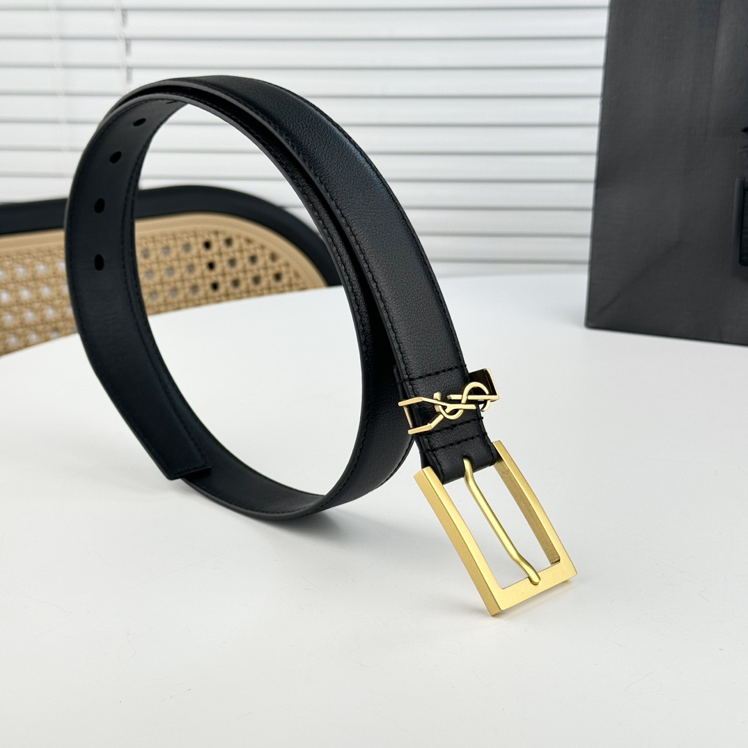 Saint Laurent Leather Belt   - DopestKickz
