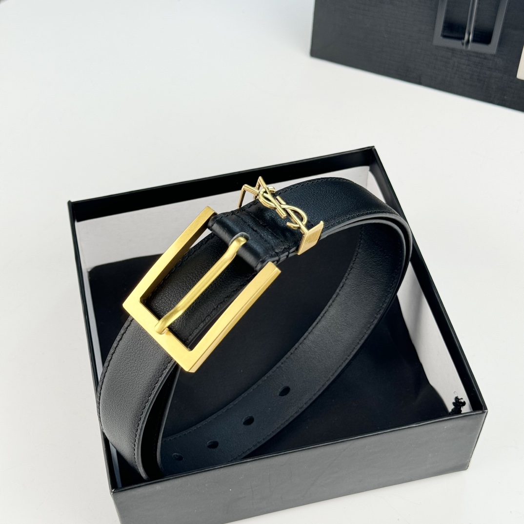 Saint Laurent Leather Belt   - DopestKickz