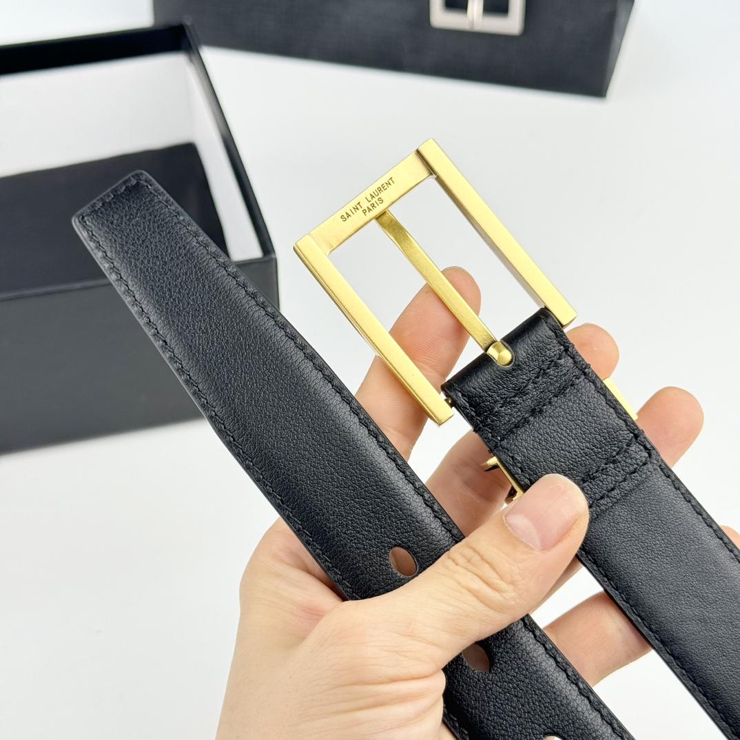 Saint Laurent Leather Belt   - DopestKickz