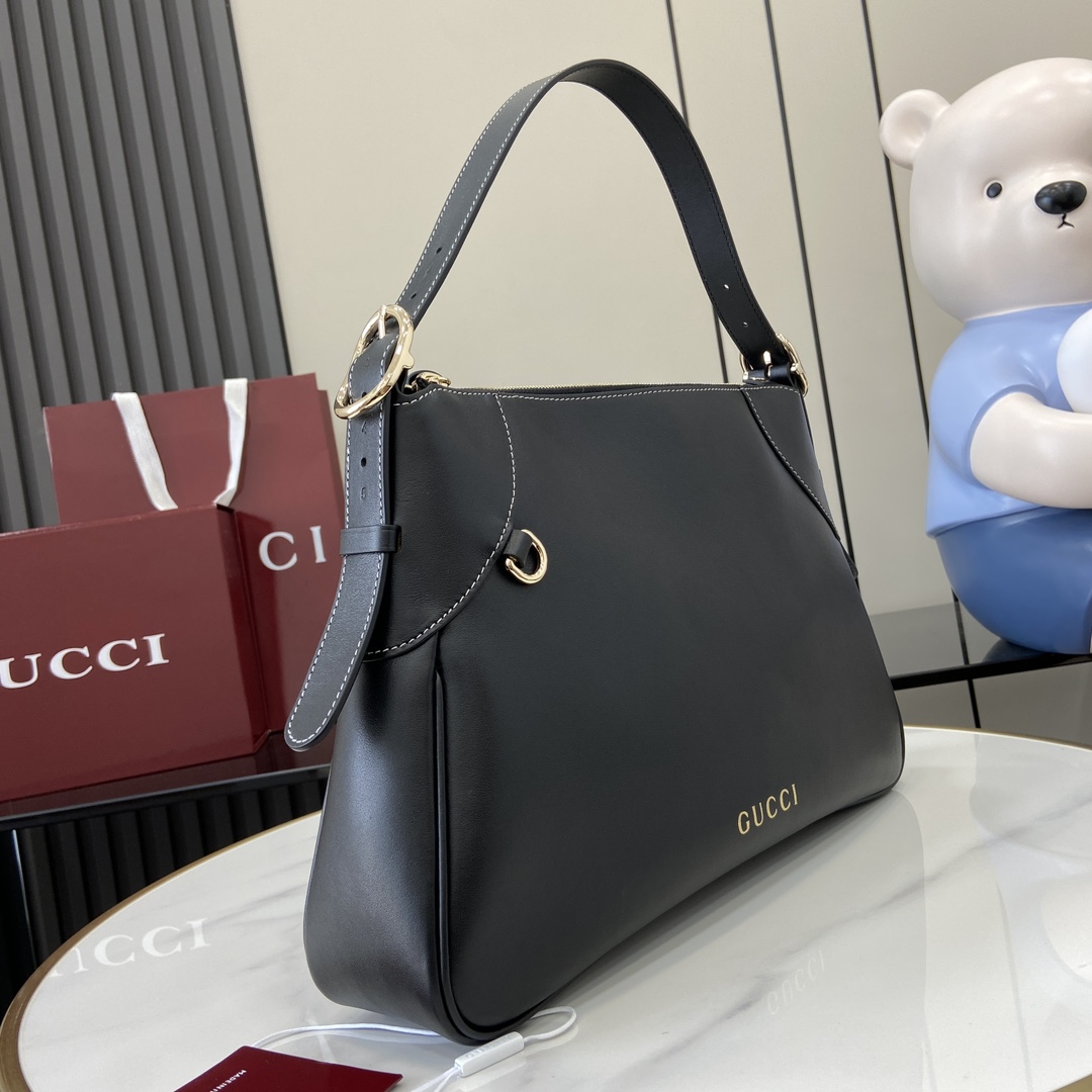 Gucci GG Emblem Medium Shoulder Bag - DopestKickz