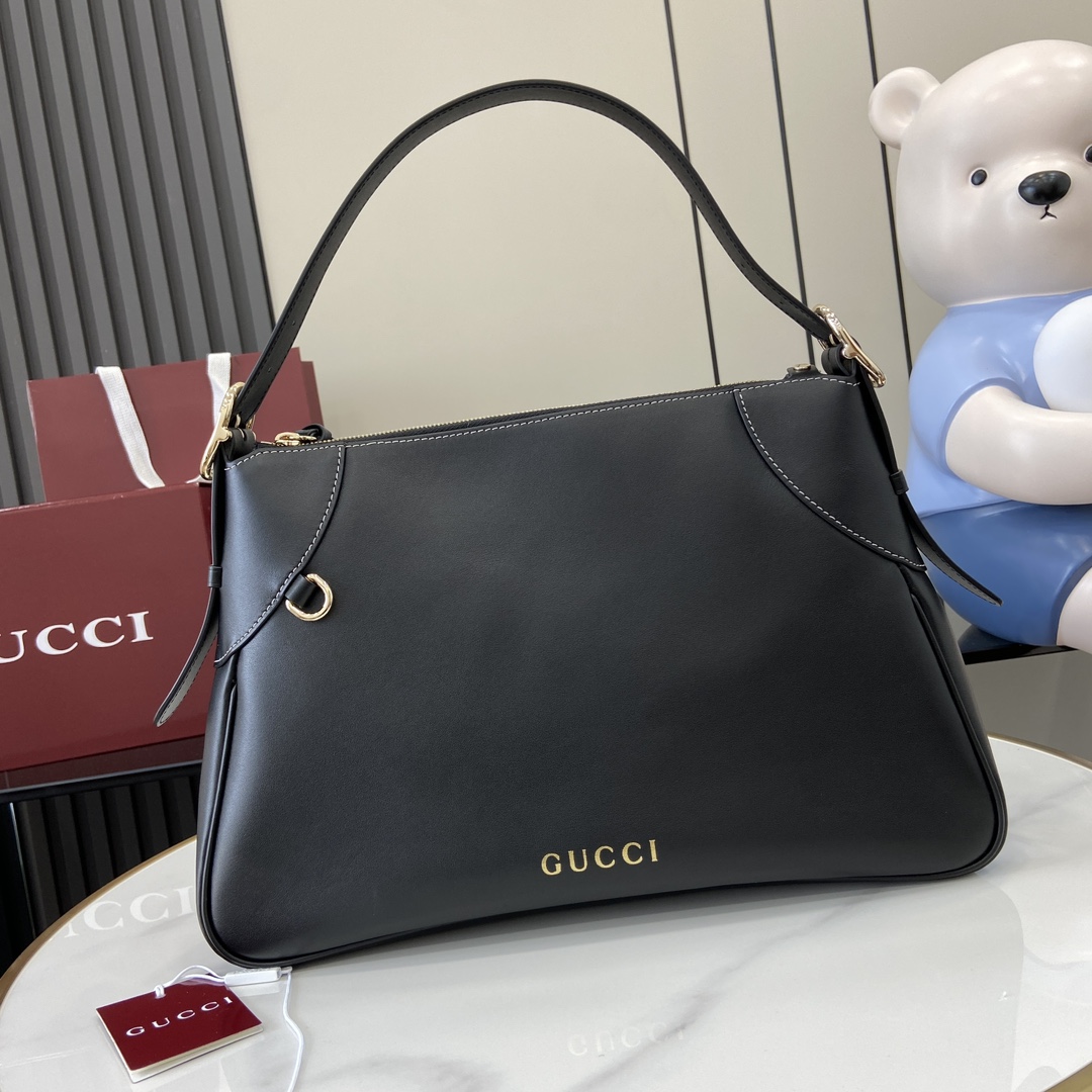 Gucci GG Emblem Medium Shoulder Bag - DopestKickz