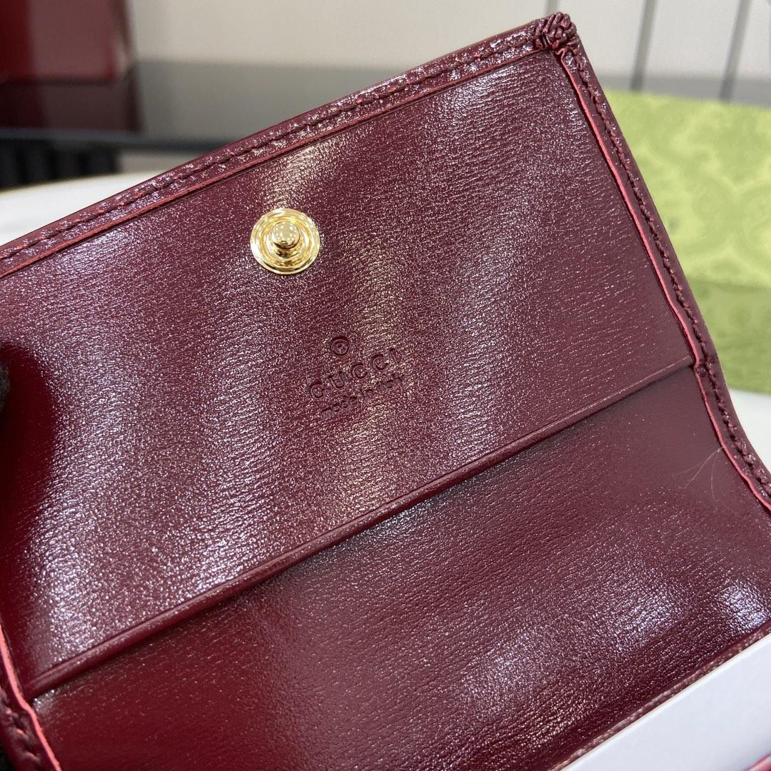 Gucci Card Case Wallet With GG Shadow - DopestKickz