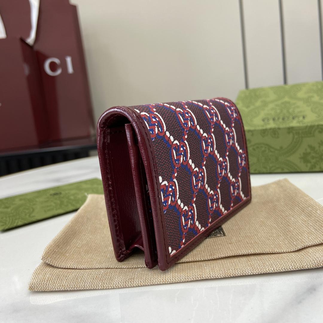 Gucci Card Case Wallet With GG Shadow - DopestKickz