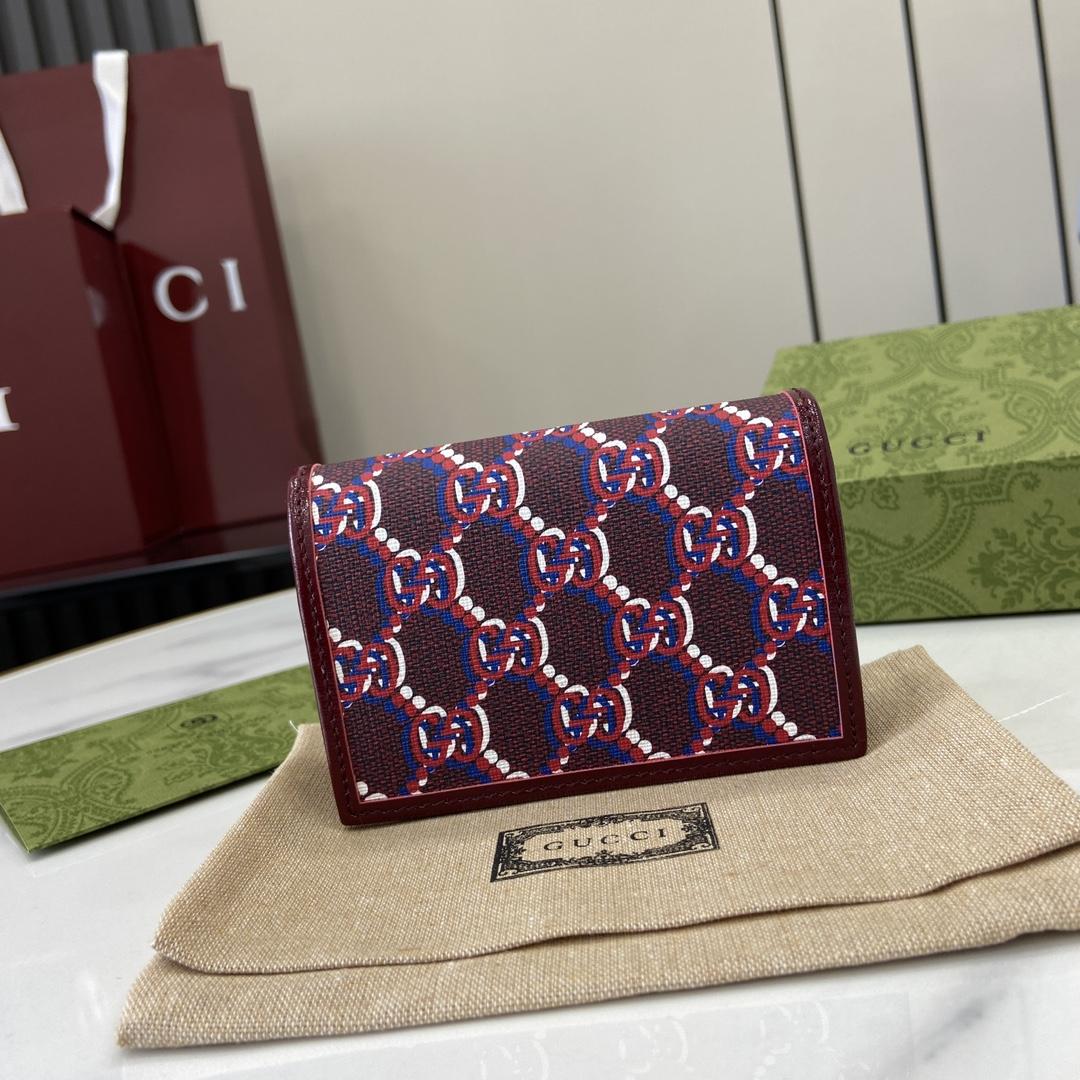 Gucci Card Case Wallet With GG Shadow - DopestKickz