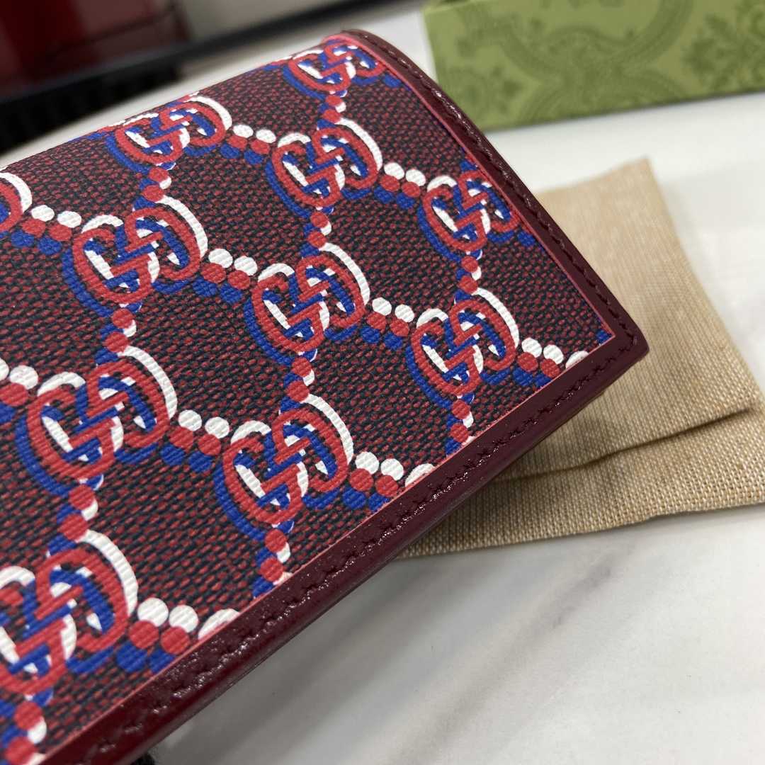 Gucci Card Case Wallet With GG Shadow - DopestKickz