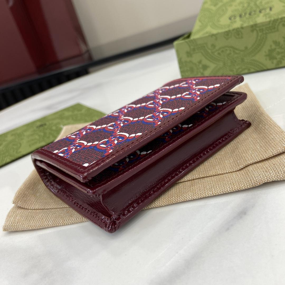 Gucci Card Case Wallet With GG Shadow - DopestKickz
