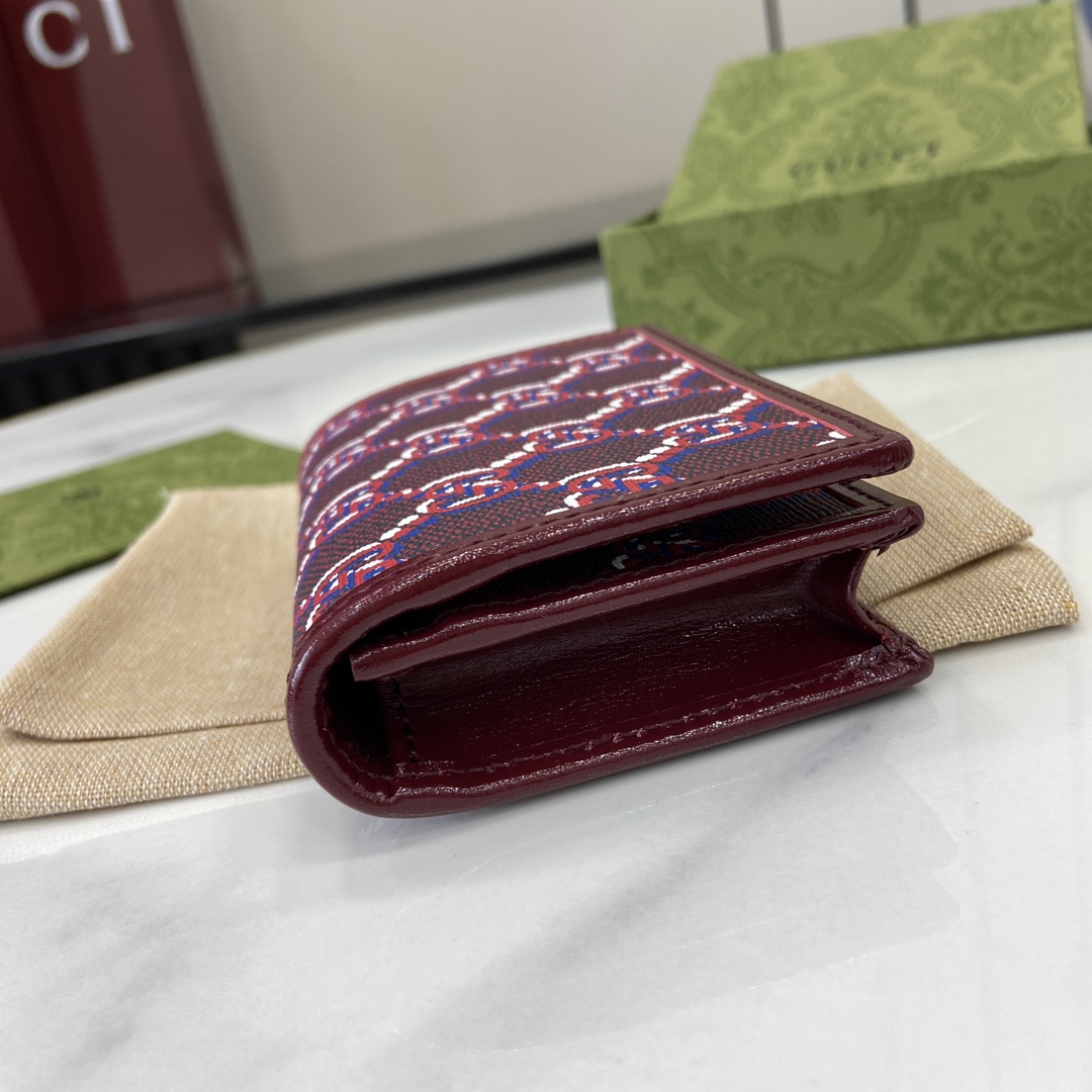 Gucci Card Case Wallet With GG Shadow - DopestKickz