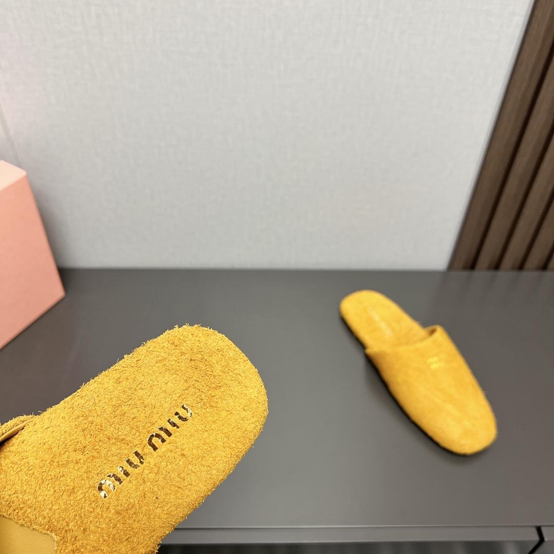 Miu Miu Suede Slippers - DopestKickz