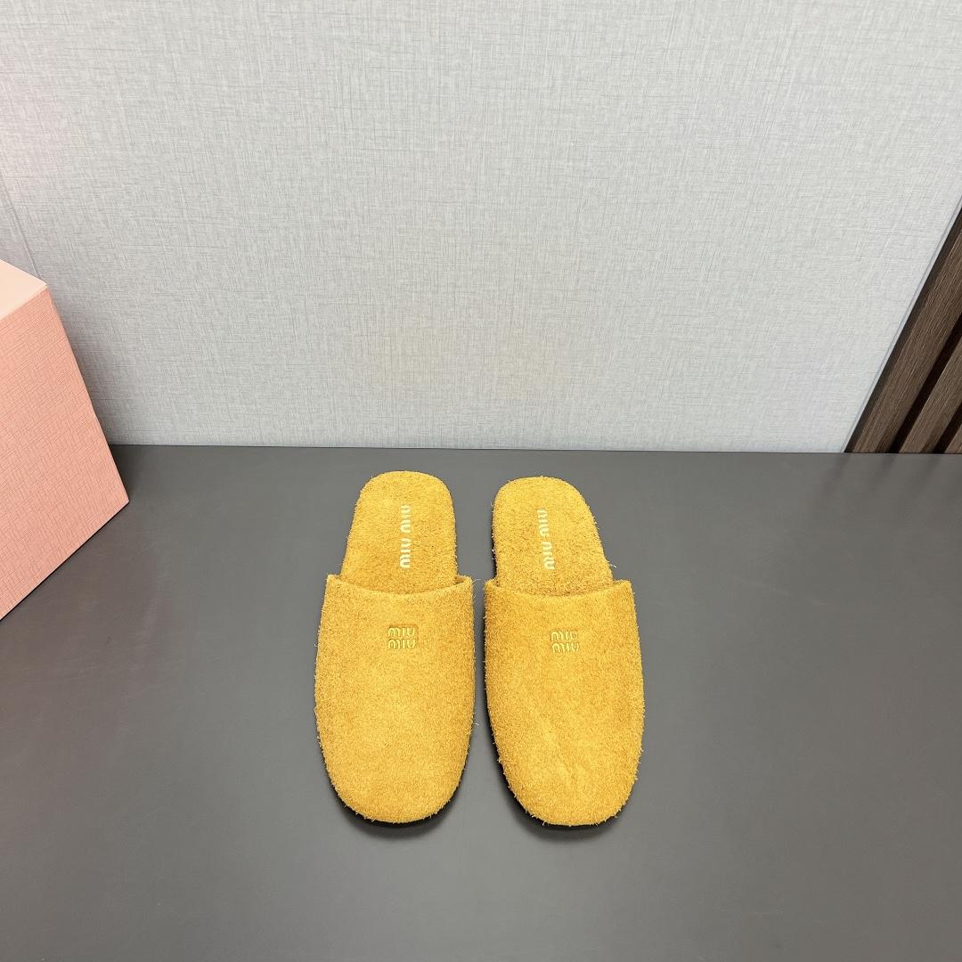 Miu Miu Suede Slippers - DopestKickz