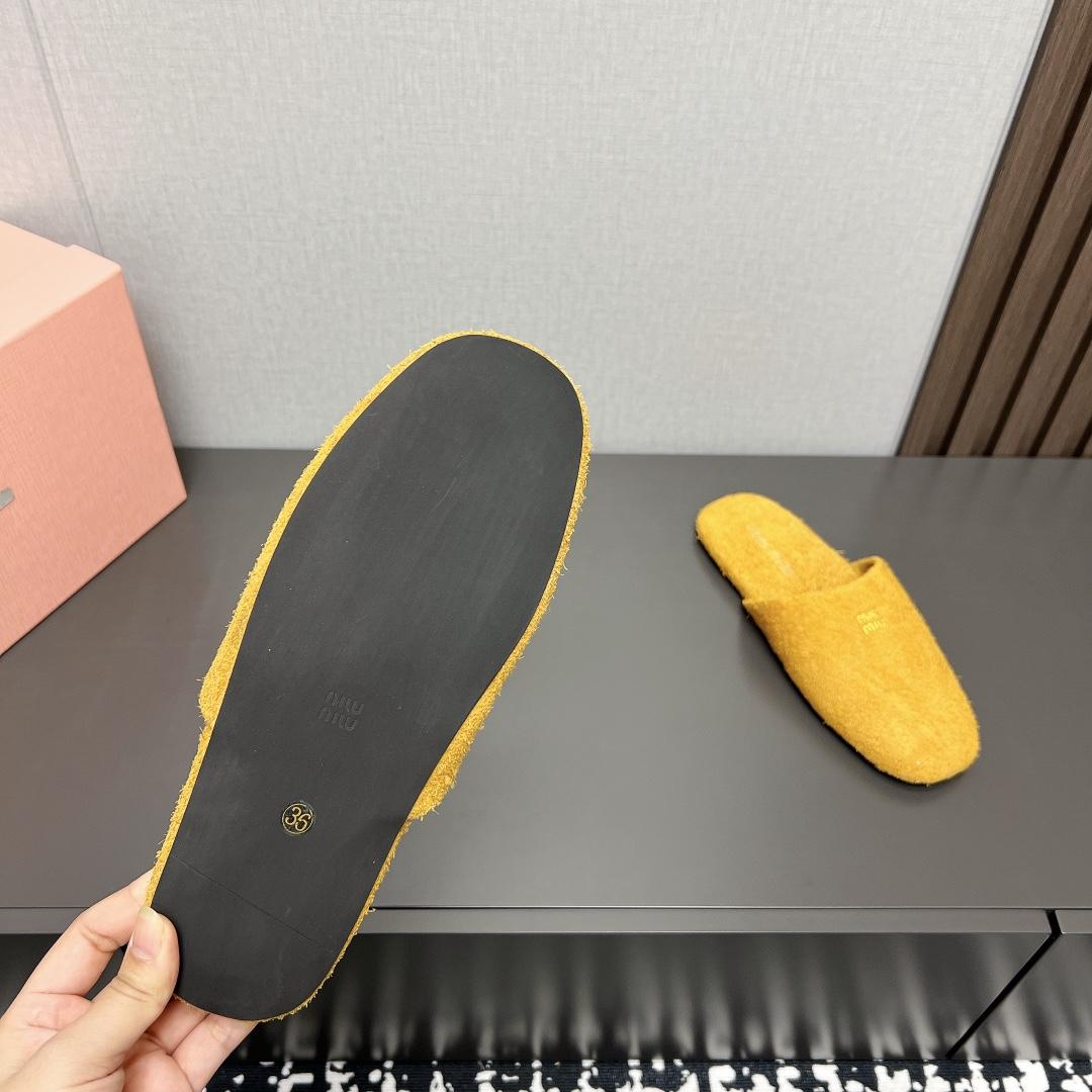 Miu Miu Suede Slippers - DopestKickz