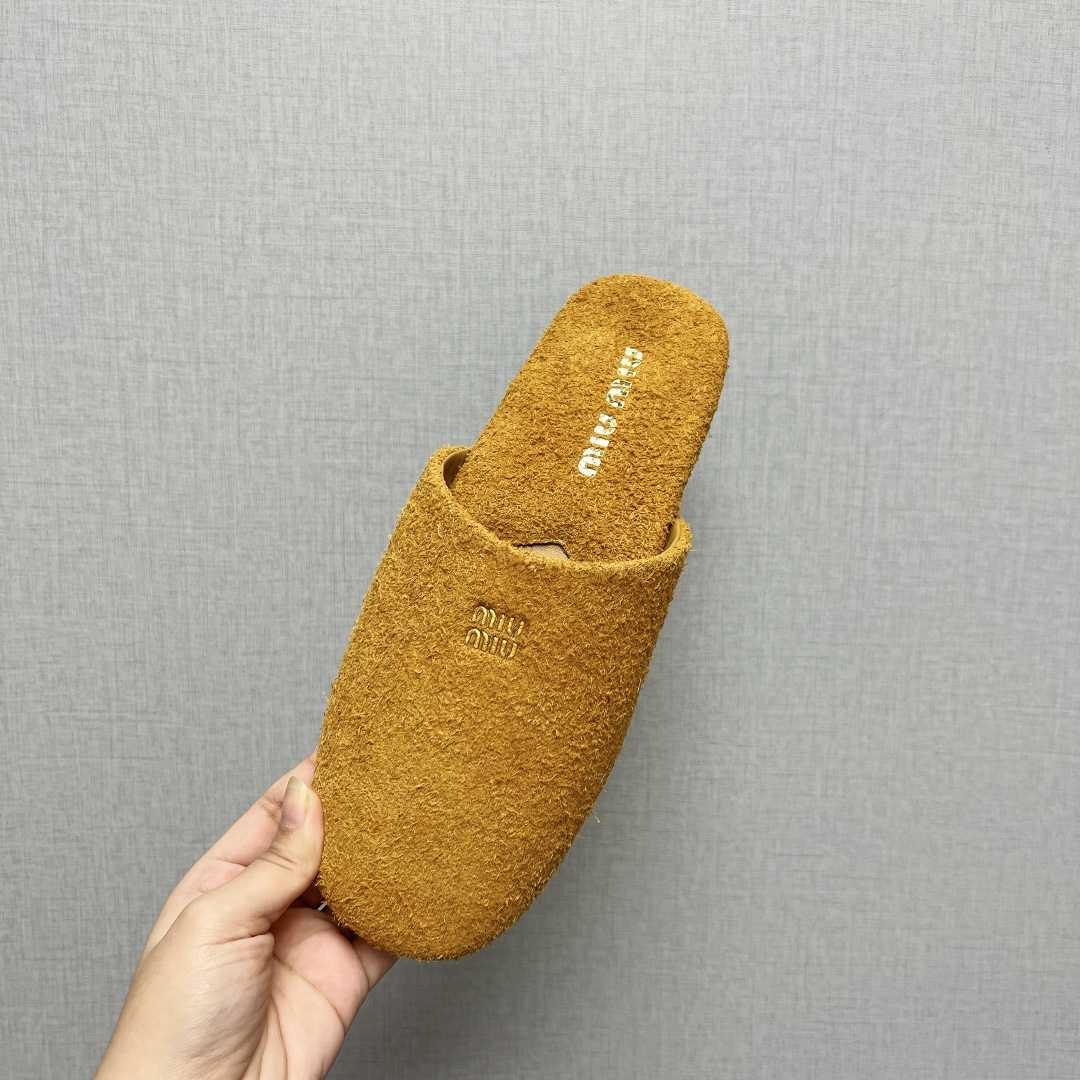 Miu Miu Suede Slippers - DopestKickz