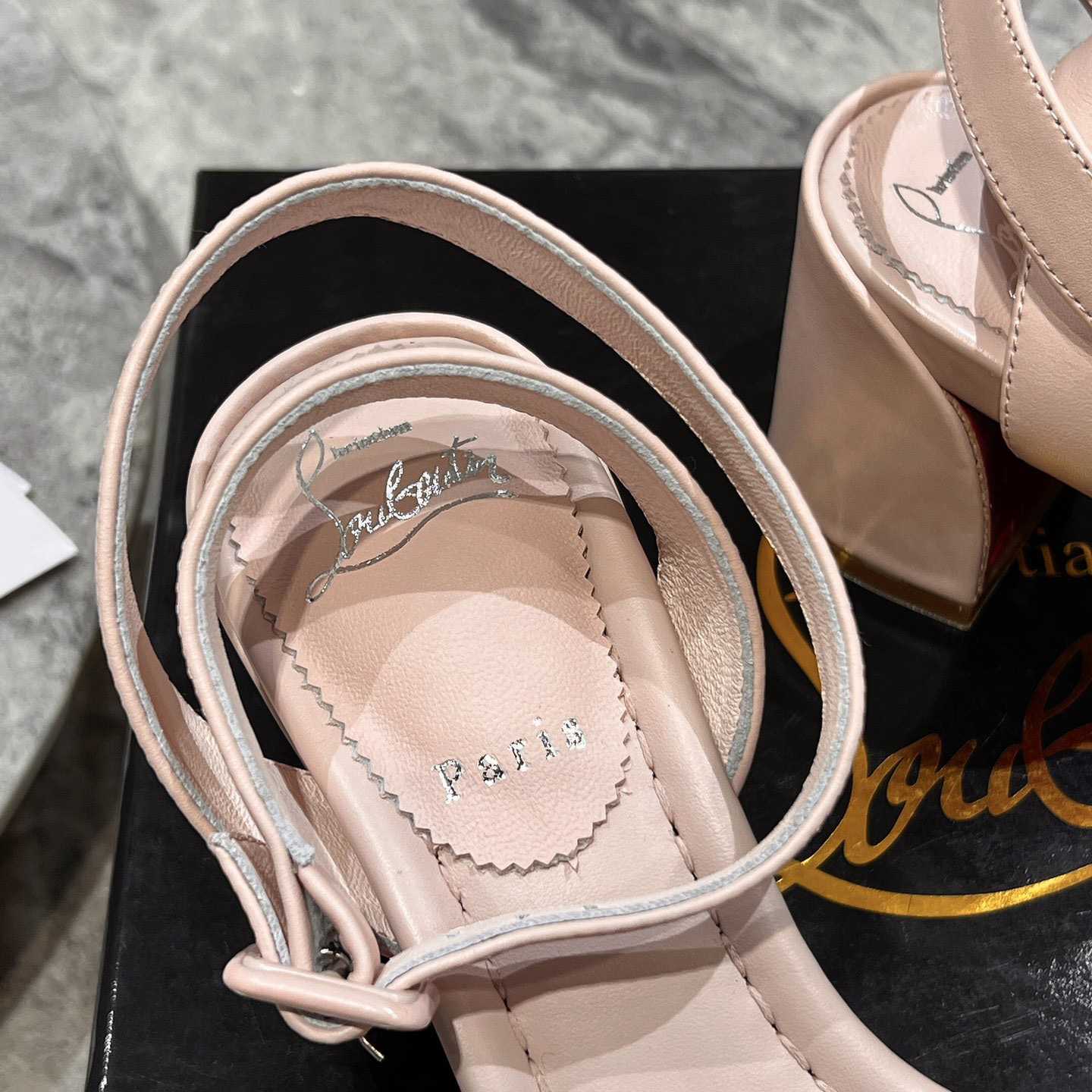 Christian Louboutin  Pink Lin Miss Sabina 55 Sandals - DopestKickz