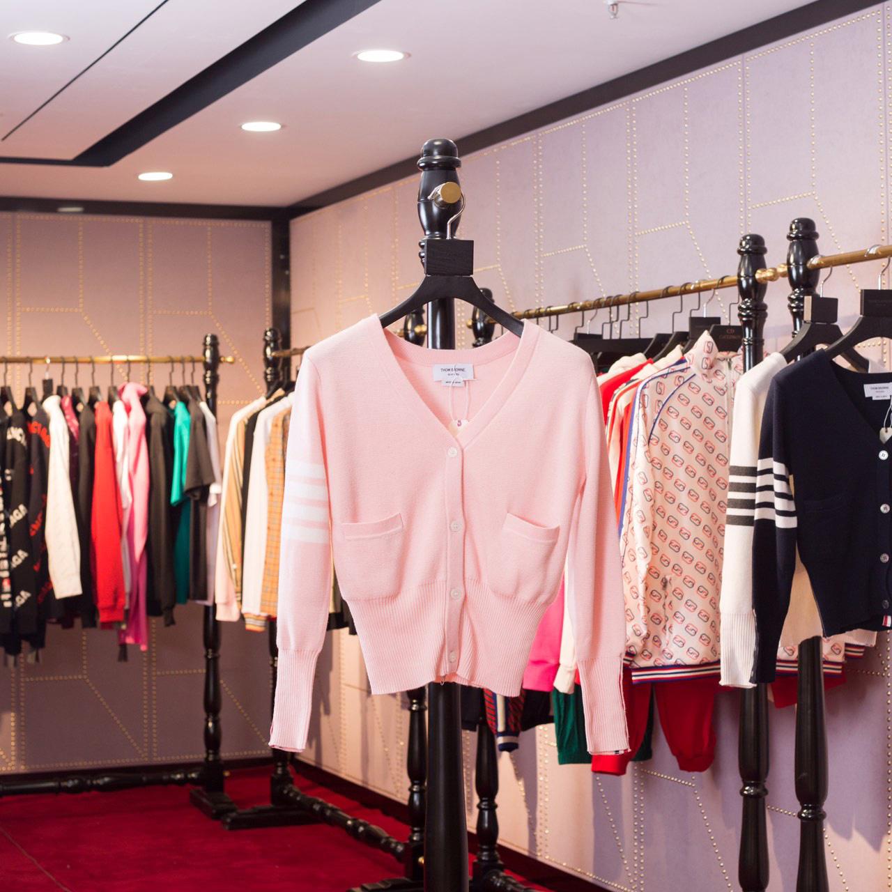 Thom Browne 4-Bar Oversize Wool Cardigan - DopestKickz