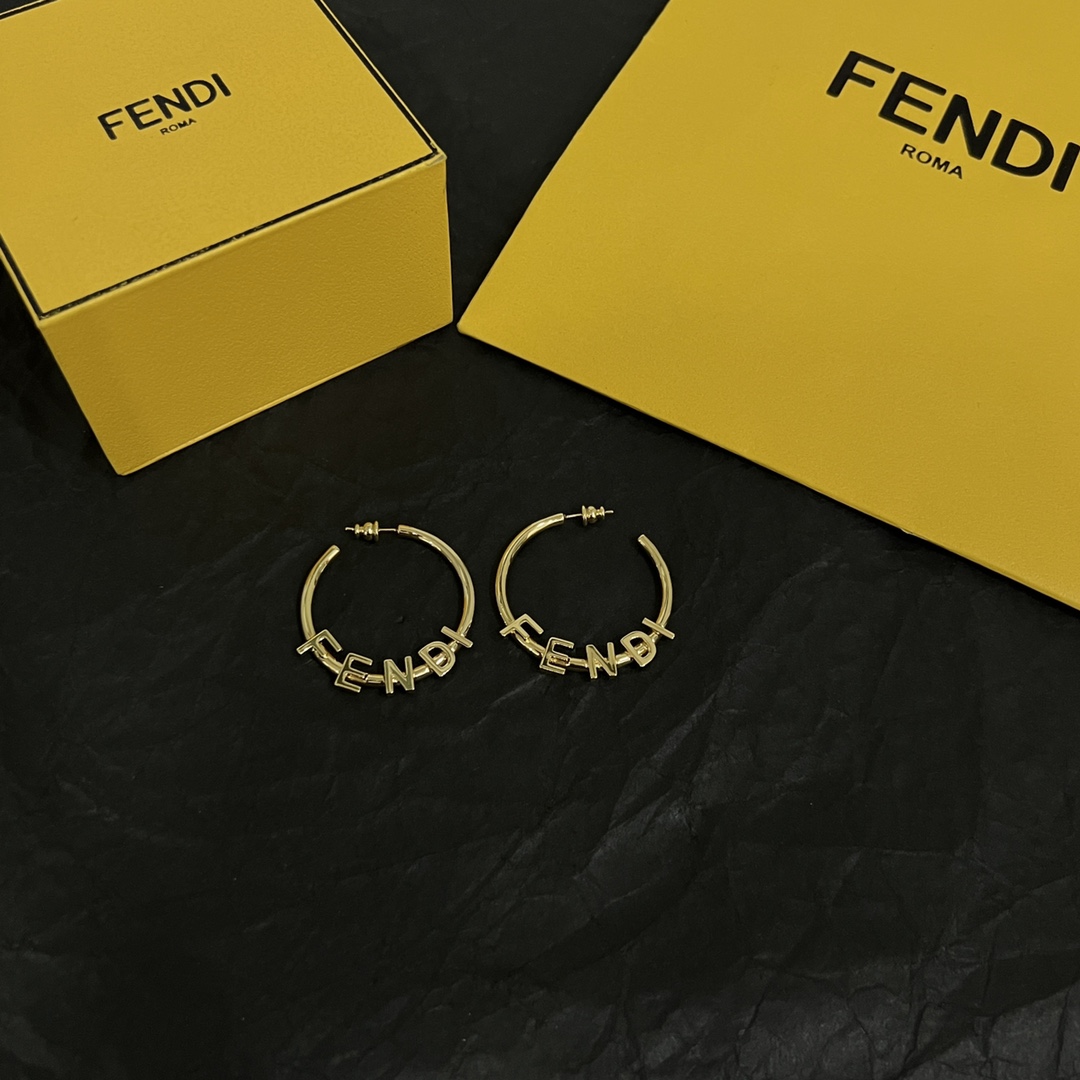 Fendi Fendigraphy Earrings  - DopestKickz