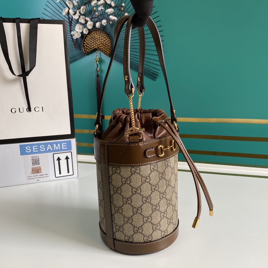 Gucci Horsebit 1955 Small Bucket Bag 'Beige'  (16-14-14cm) - DopestKickz