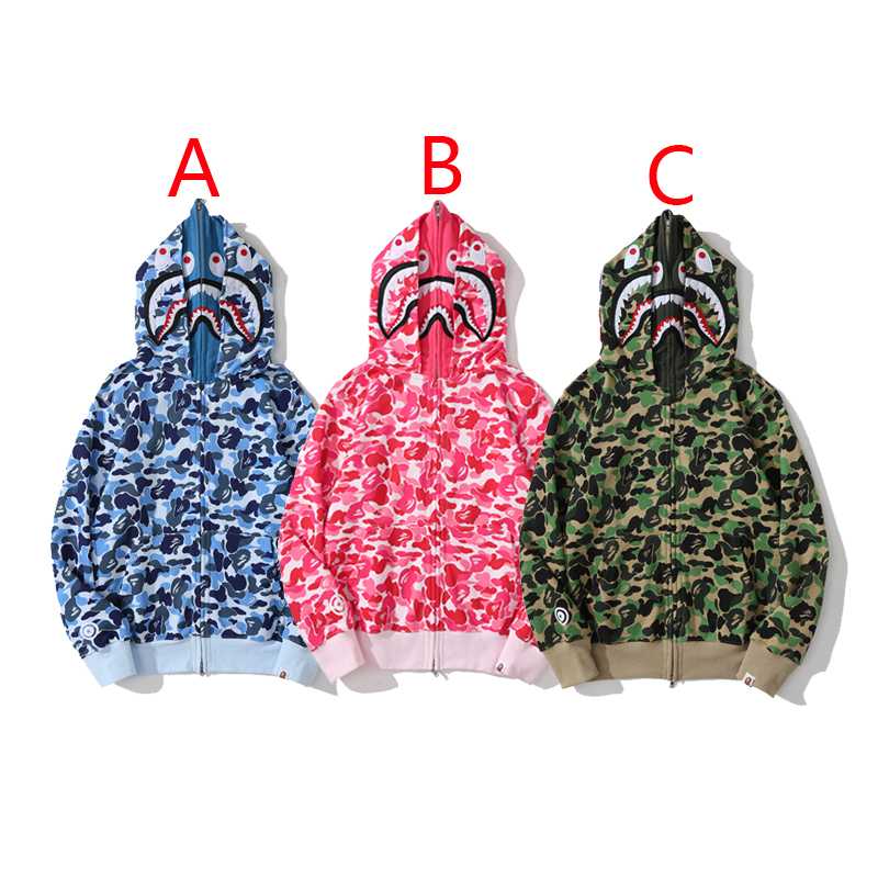 Bape Big ABC Camo Shark Full Zip Hoodie - DopestKickz