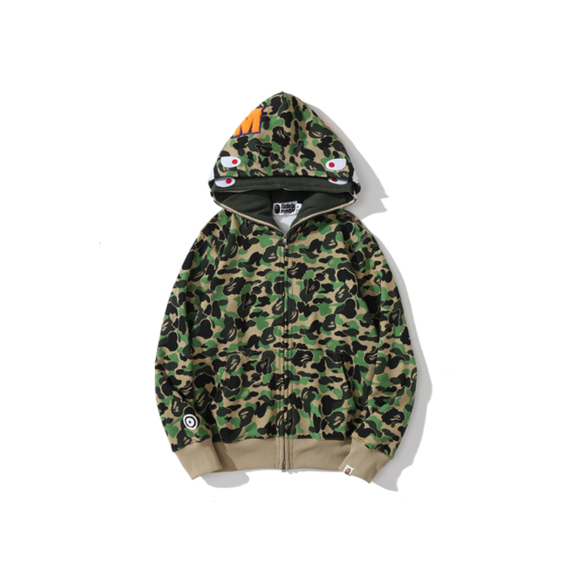 Bape Big ABC Camo Shark Full Zip Hoodie - DopestKickz