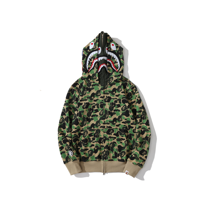 Bape Big ABC Camo Shark Full Zip Hoodie - DopestKickz