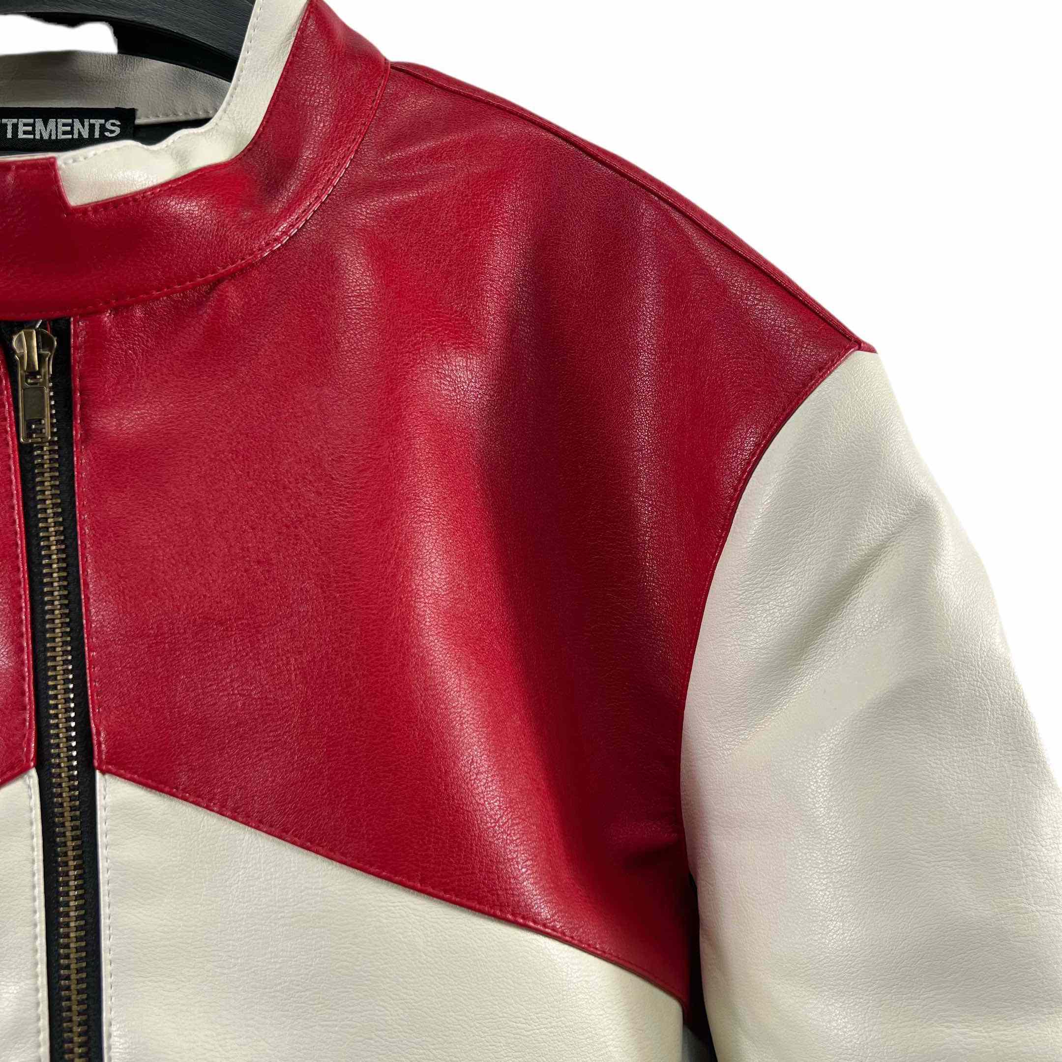 Vetements Tricolor Leather Racing Jacket - DopestKickz