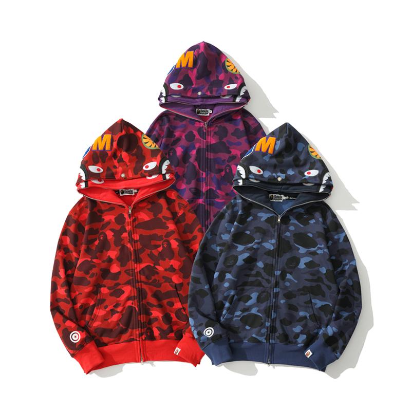 Bape Shark Full Zip Hoodie - DopestKickz