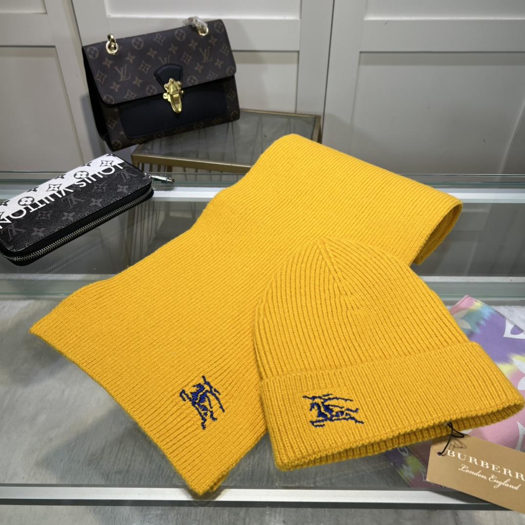 Burberry KD-embroidered Ribbed-knit Scarf & Beanie - DopestKickz