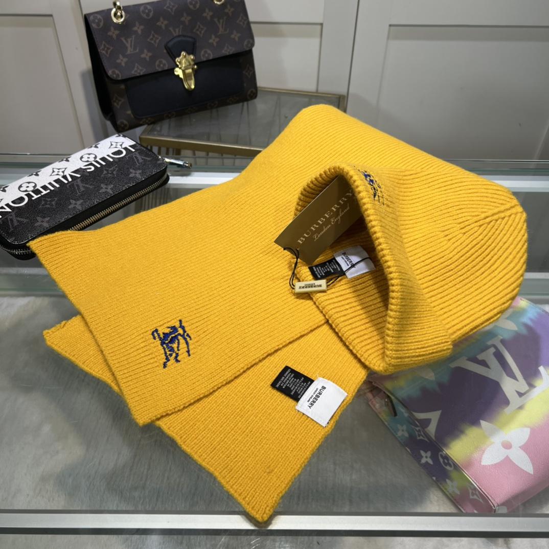 Burberry KD-embroidered Ribbed-knit Scarf & Beanie - DopestKickz