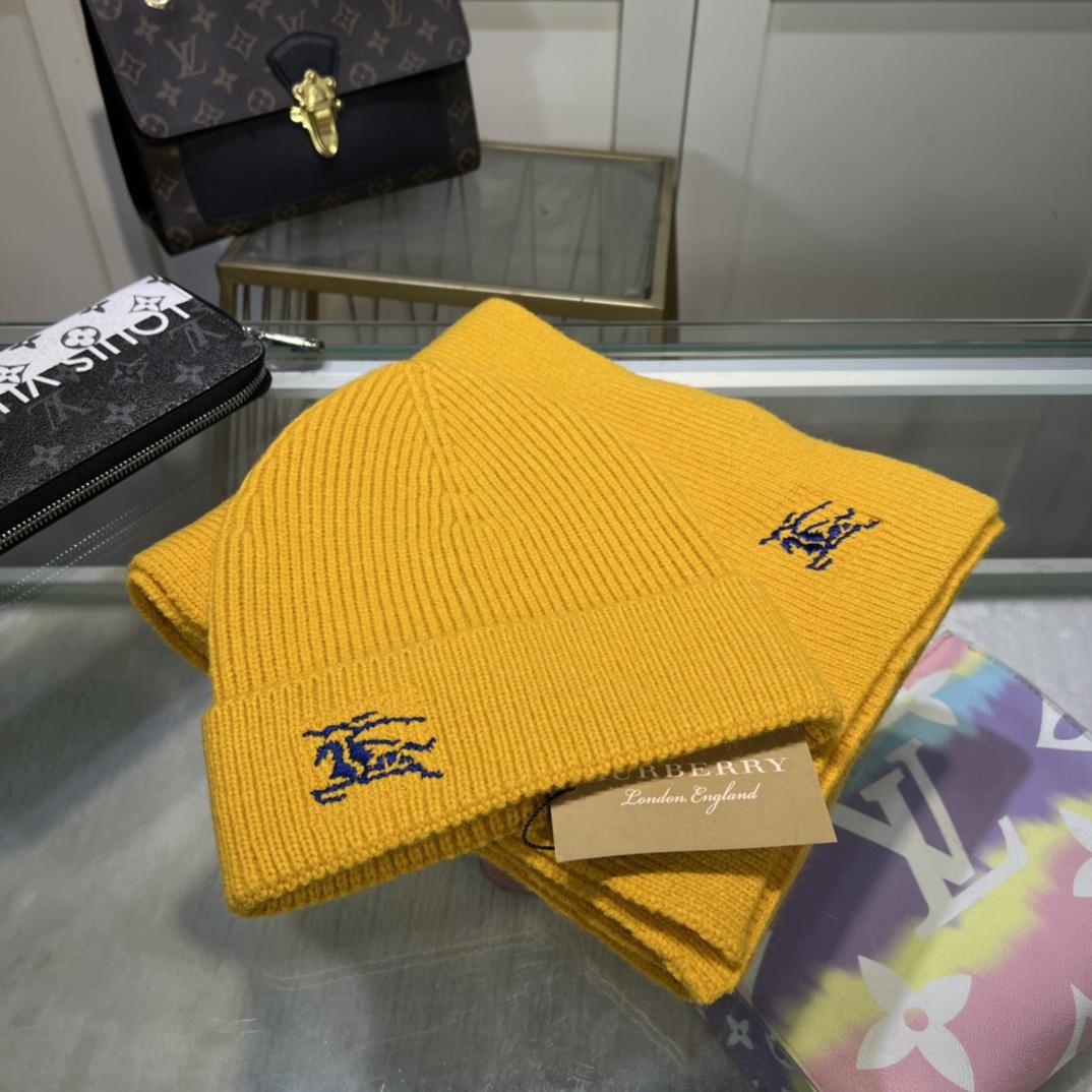 Burberry KD-embroidered Ribbed-knit Scarf & Beanie - DopestKickz
