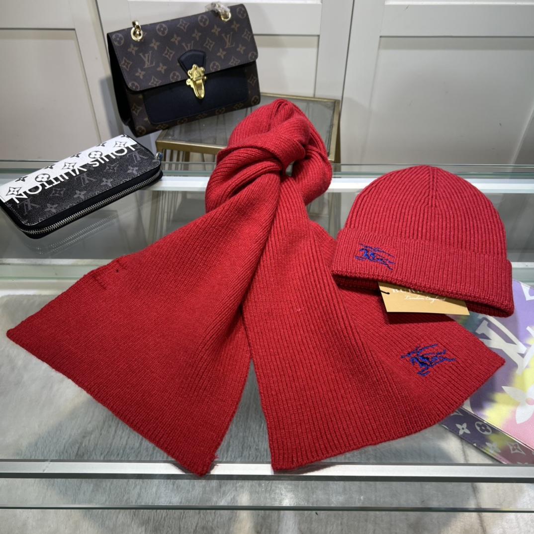 Burberry KD-embroidered Ribbed-knit Scarf & Beanie - DopestKickz