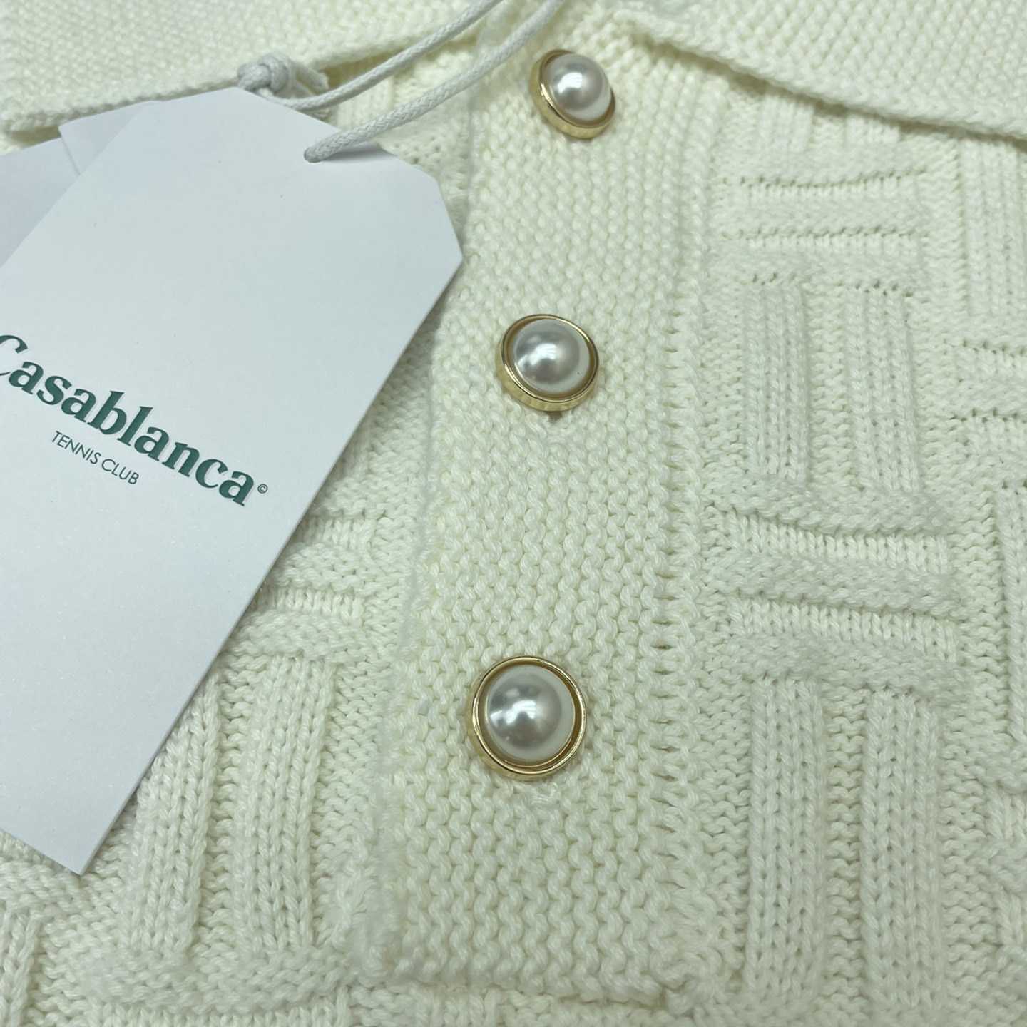 Casablanca Column Stitch Wool Knit Polo  D0064 - DopestKickz