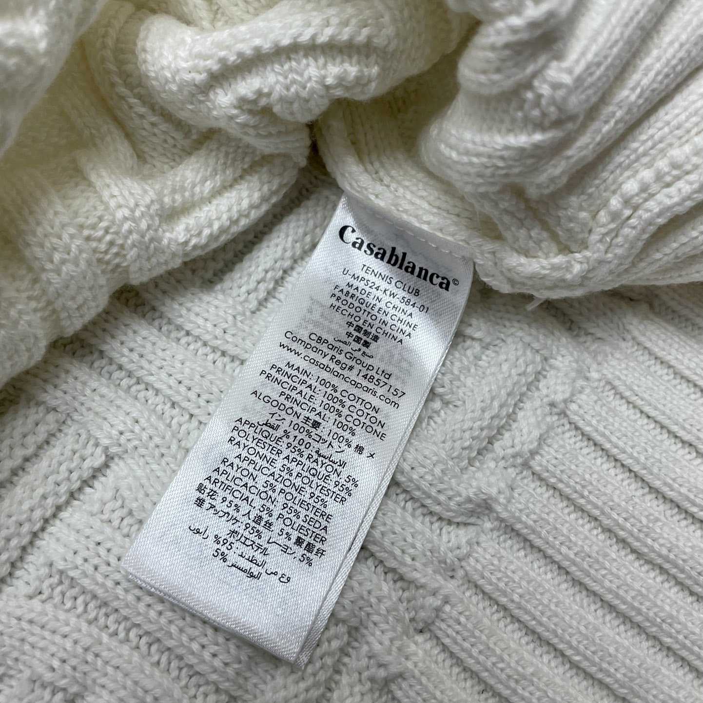 Casablanca Column Stitch Wool Knit Polo  D0064 - DopestKickz