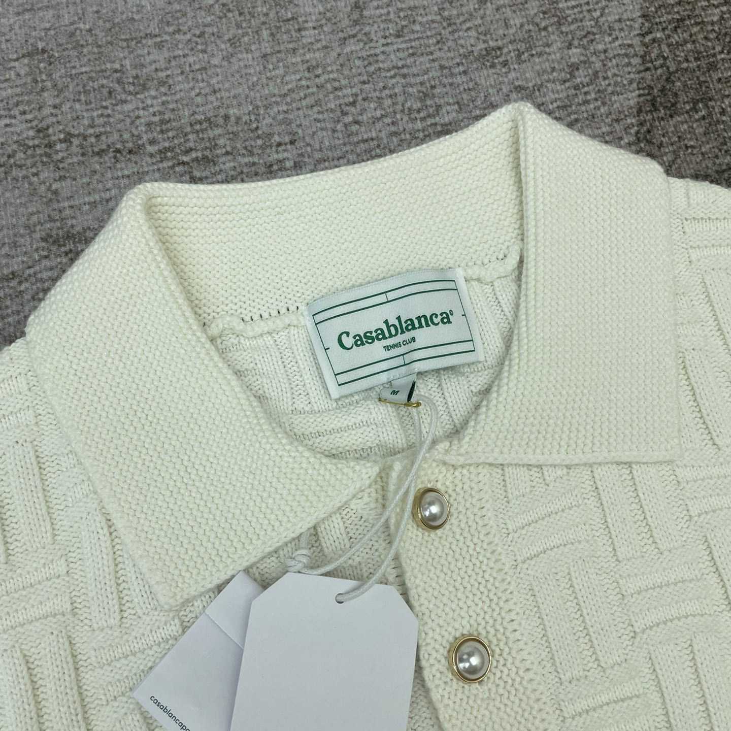 Casablanca Column Stitch Wool Knit Polo  D0064 - DopestKickz