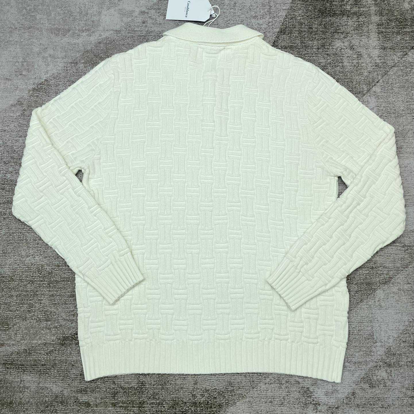 Casablanca Column Stitch Wool Knit Polo  D0064 - DopestKickz