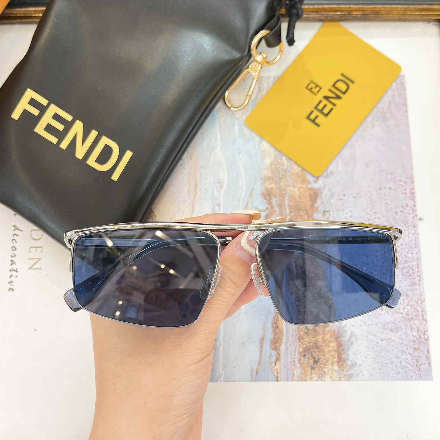 Fendi Travel Ruthenium-colored Metal Sunglasses   FE40141U  - DopestKickz