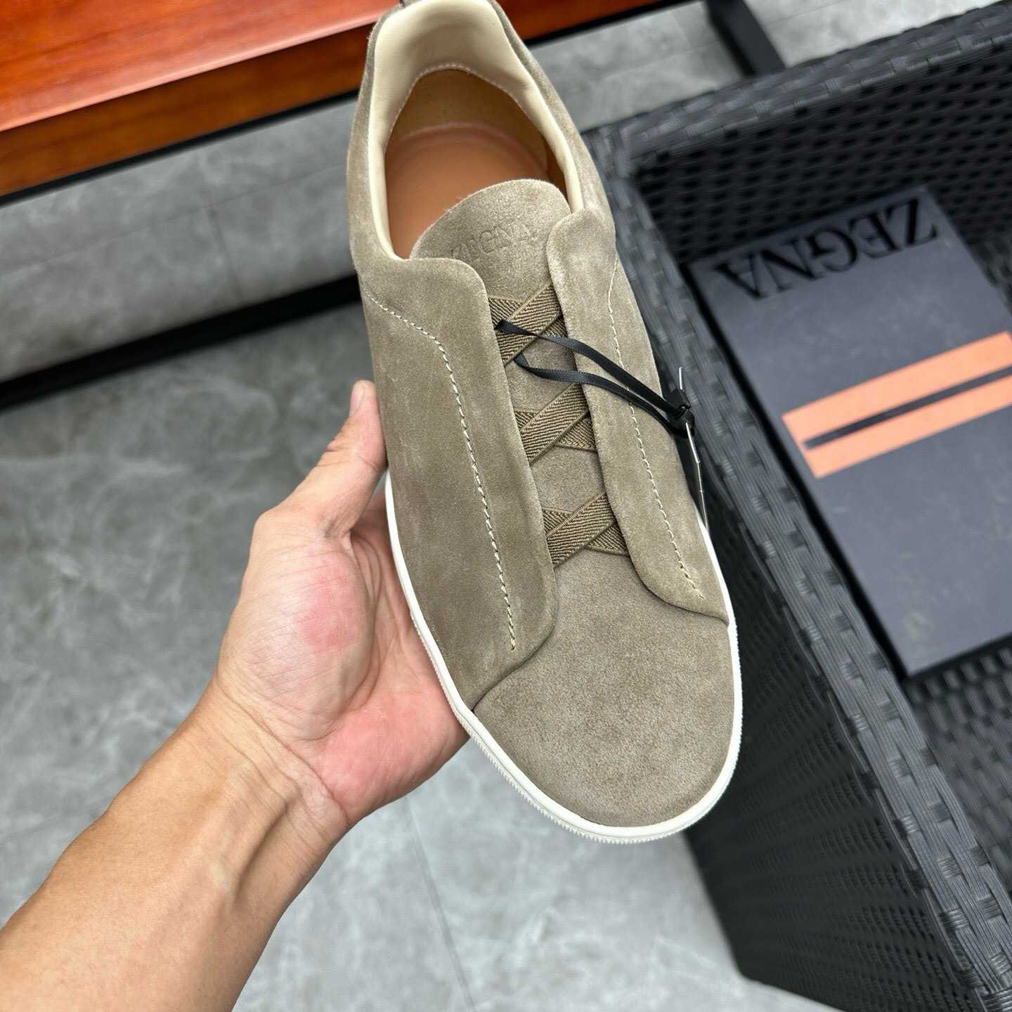 Zegna Suede Triple Stitch™ Sneakers - DopestKickz