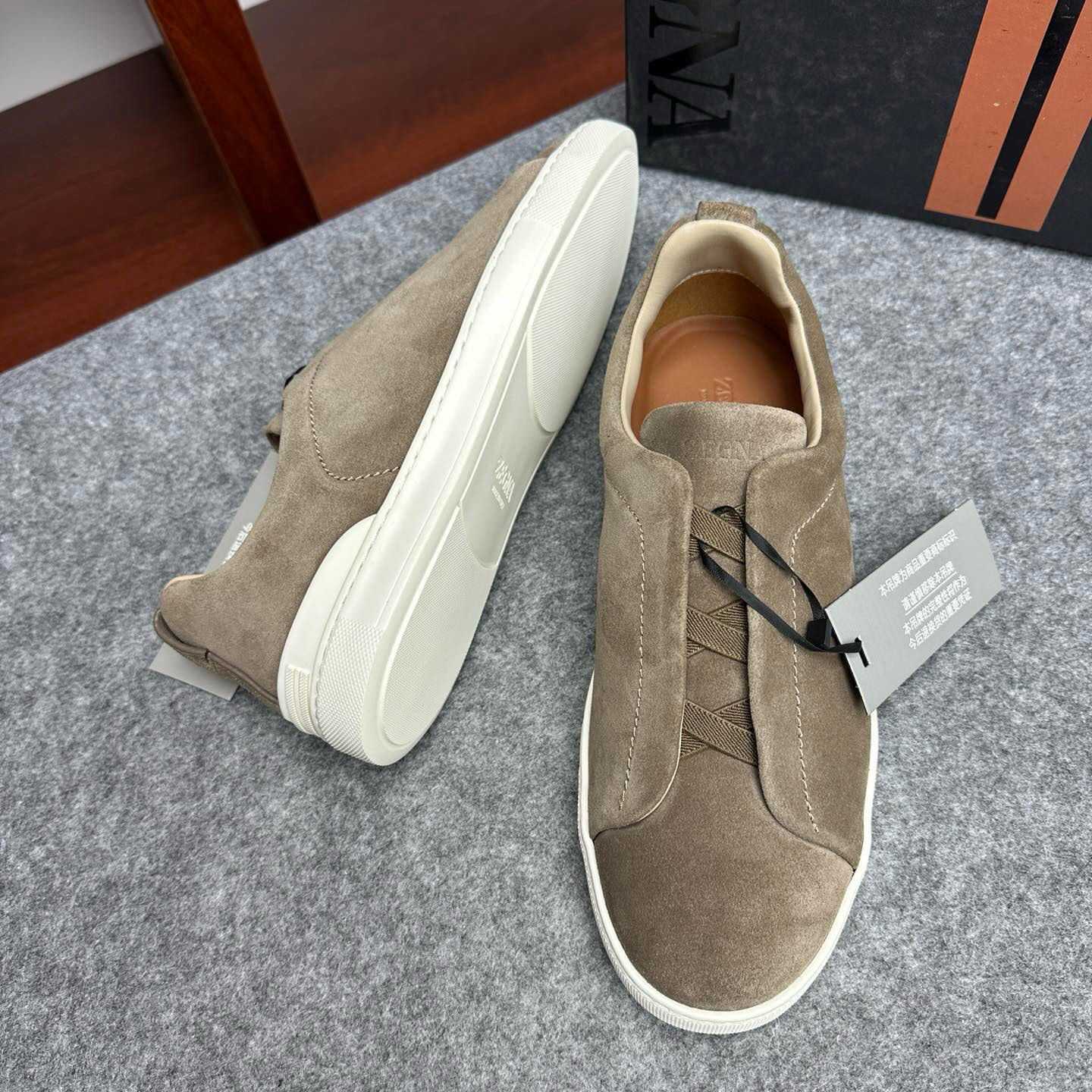 Zegna Suede Triple Stitch™ Sneakers - DopestKickz